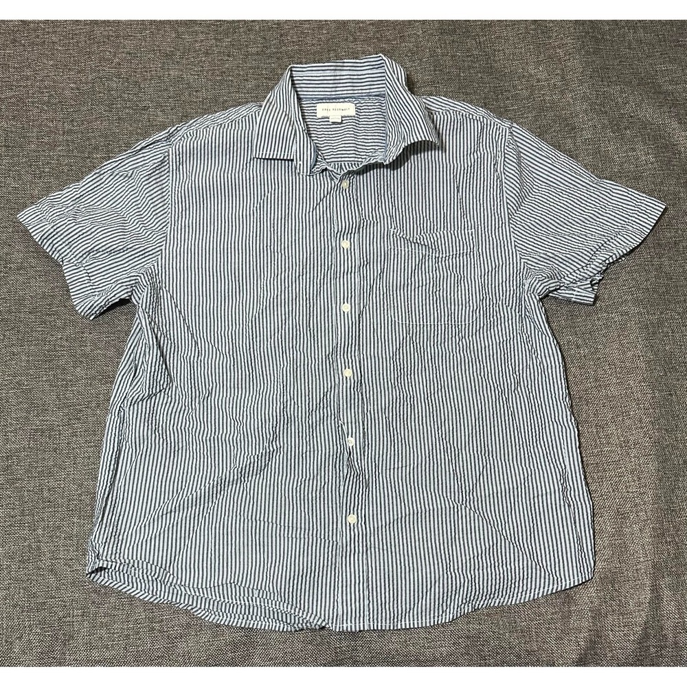 Free Assembly Men's XL Striped Short Sleeve‎ Shirt